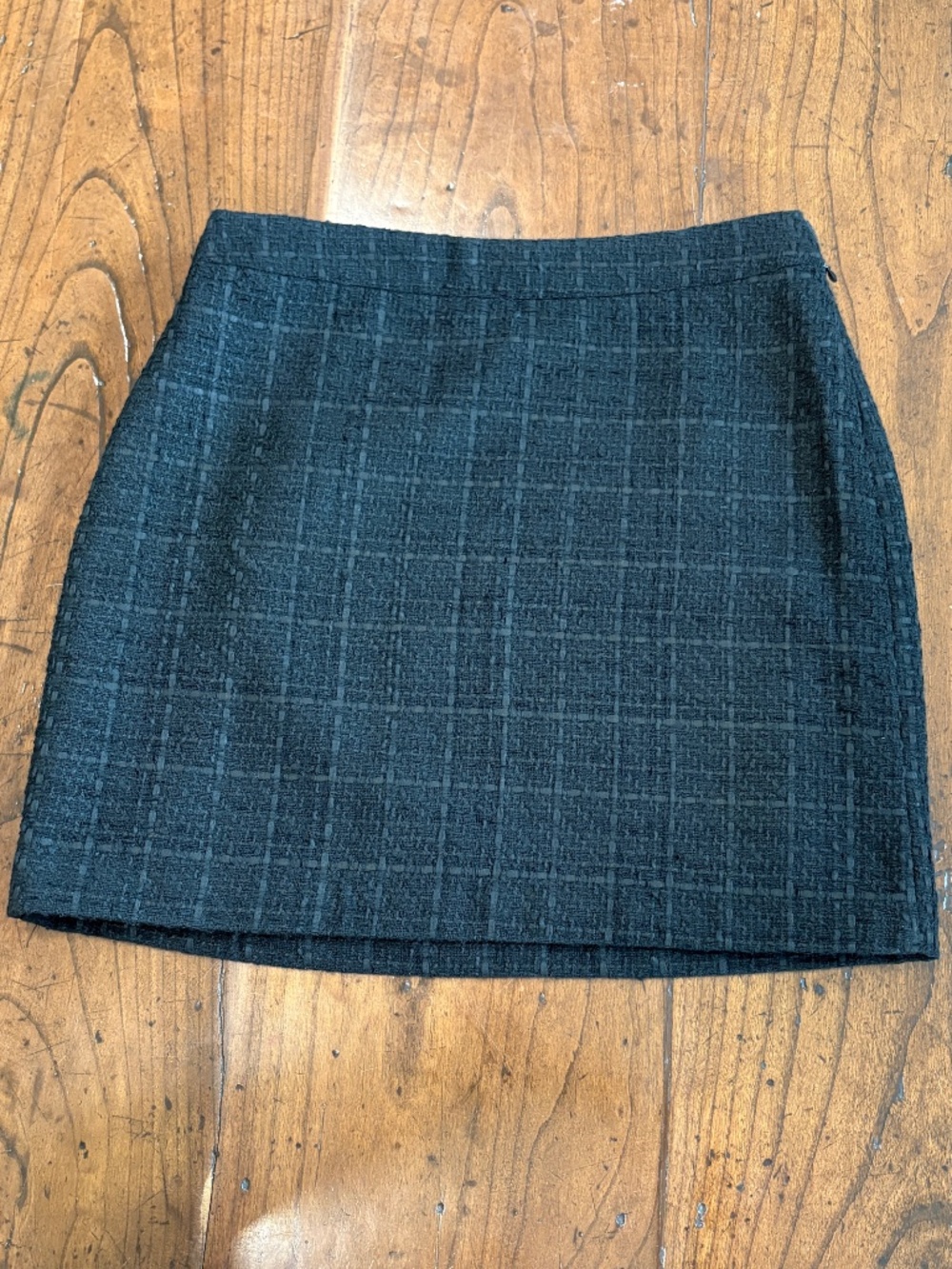 Ricki’s Black Windowpane Plaid Textured Tweed Mini Skirt Size 4